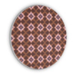 Geometrisch - Sierlijk - Bruin Akoestische PET Vilt - Rond klein 838 -3d