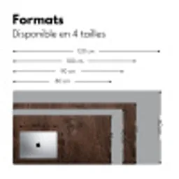 Houtnerf - Textuur - Patroon - Bruin - Rustiek Muismat XXL klein -zsfeer5_frans