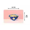 Noodles - Kom - Blauw - Illustratie Placemat vinyl groot -specs
