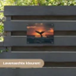 Walvis staart - Water - Zonsondergang tuinposter los doek klein -sfeer3