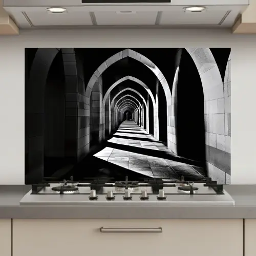 Gang - Bogen - Schaduw - Diepte keuken achterwand spatscherm klein -3d_website