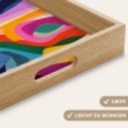 Abstract - Kleurrijk - Golven - Lijnen Dienblad Rechthoek middel -USP_HandgreepDE