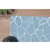 Organisch - Patroon - Blauw muismat rubber klein 262 -closeup
