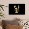 Kreeft - Goud - Textuur - Zwart canvas 2cm klein -sfeer1