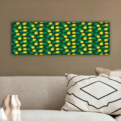 Donkergroen - Ananas - Bladeren canvas 2cm klein 828 -sfeer3