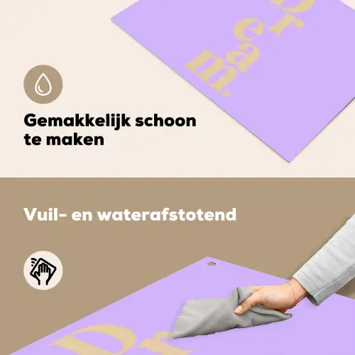 Dream - Paars - Typografisch Inductie beschemer met haakjes klein -ky-schoon-nl