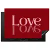 Love - Spiegeling - Rood Inductie beschermer vinyl 3mm klein -3d