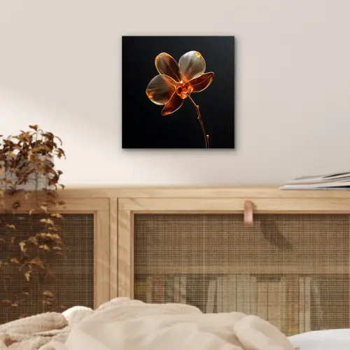 Orchidee - Doorzichtig - Bloem aluminium wit klein -sfeer3