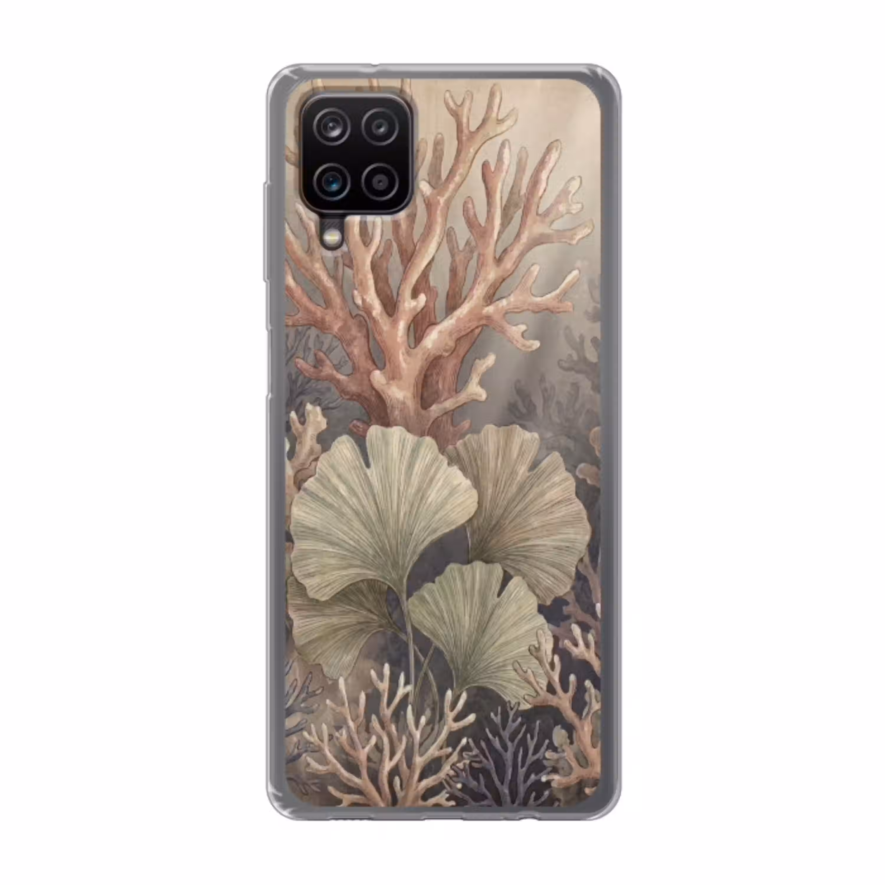 Plant - Bladeren - Zee - Illustratie - Groen Telefoonhoesje Samsung Galaxy A12 klein -3d