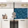 Keramiek - Structuur - Tegel - Blauw keuken achterwand 2 middel 871 -voor-na2_NL