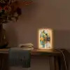 Kunst - Abstract - Aesthetic - Goud Light Box met kabel (Tafellamp) klein -sfeer4