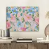 Blauw - Roze - Bloemen PET vilt klein -sfeer1