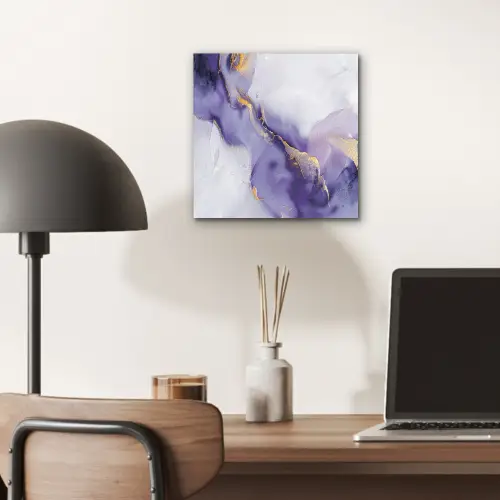 Paars - Modern - Marmer - Abstract aluminium wit klein -sfeer5