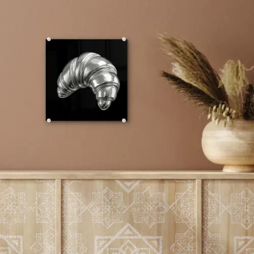 Croissant - Metaal - Zilver plexiglas 5mm klein -sfeer5