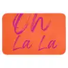 Oh la la - Oranje - Roze - Grafisch Badmat klein -3d