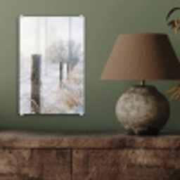 Hek - Sneeuw - Mist - Platteland - Nostalgisch plexiglas 5mm klein -sfeer3