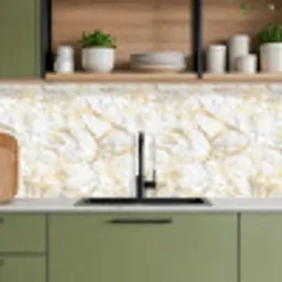 Marmer - Wit - Expressief - Goudaccenten keuken achterwand 2 middel 871 -sfeer3