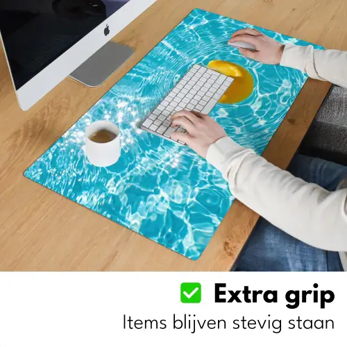 Badeend - Dobberen - Blauw Muismat XXL klein -sfeer3