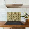 Ornament - Patroon - Groen keuken achterwand spatscherm klein 900 -sfeer2
