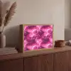 Roze - Onweer - Wolken Light Box met batterij (Wandlamp) middel 907 -sfeer2