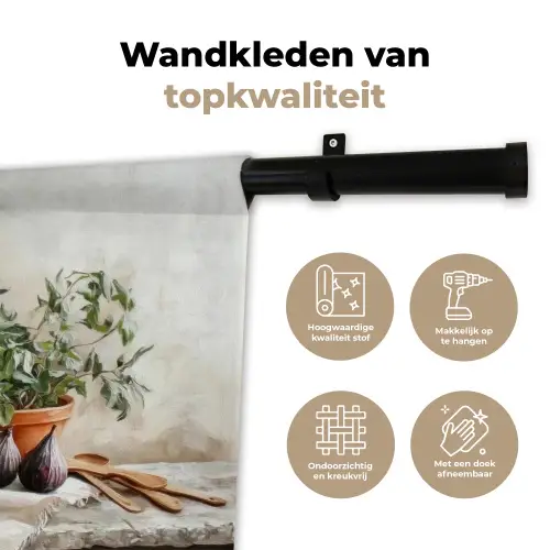 Fruit - Kruiden - Landelijk Wandkleed katoen klein -sfeer2