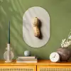 Pinda - Ruw - Beige Wandcirkel Ovaal Forex klein -sfeer2