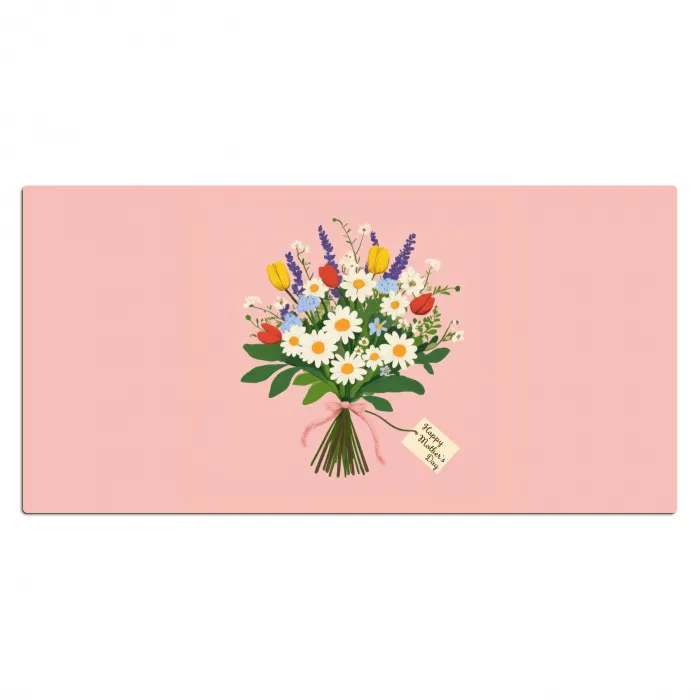 Bloemen - Lint - Kaartje Muismat XXL klein -3d_leeg