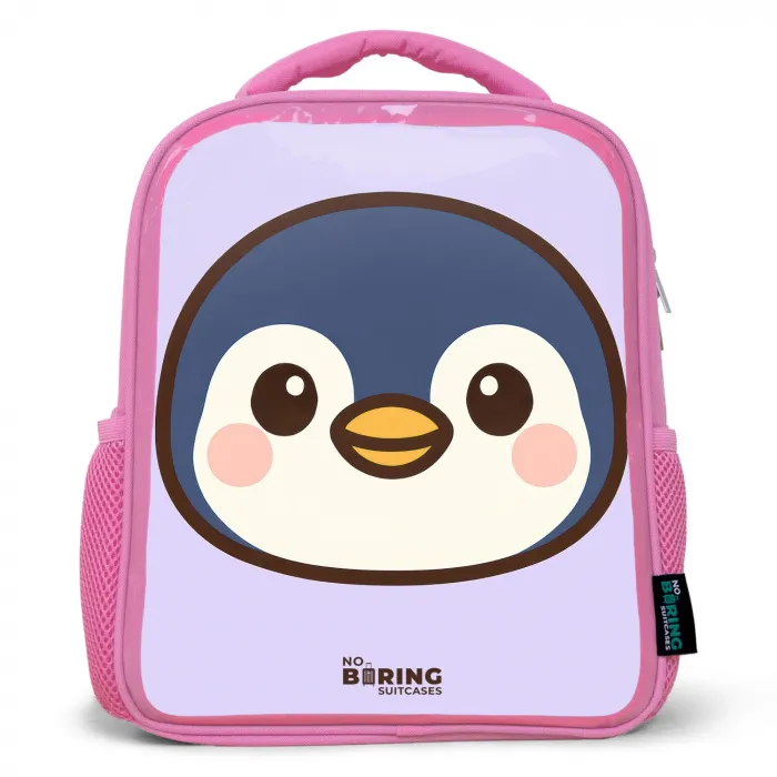 Pinguïn Kinderrugzak - Roze middel -3d