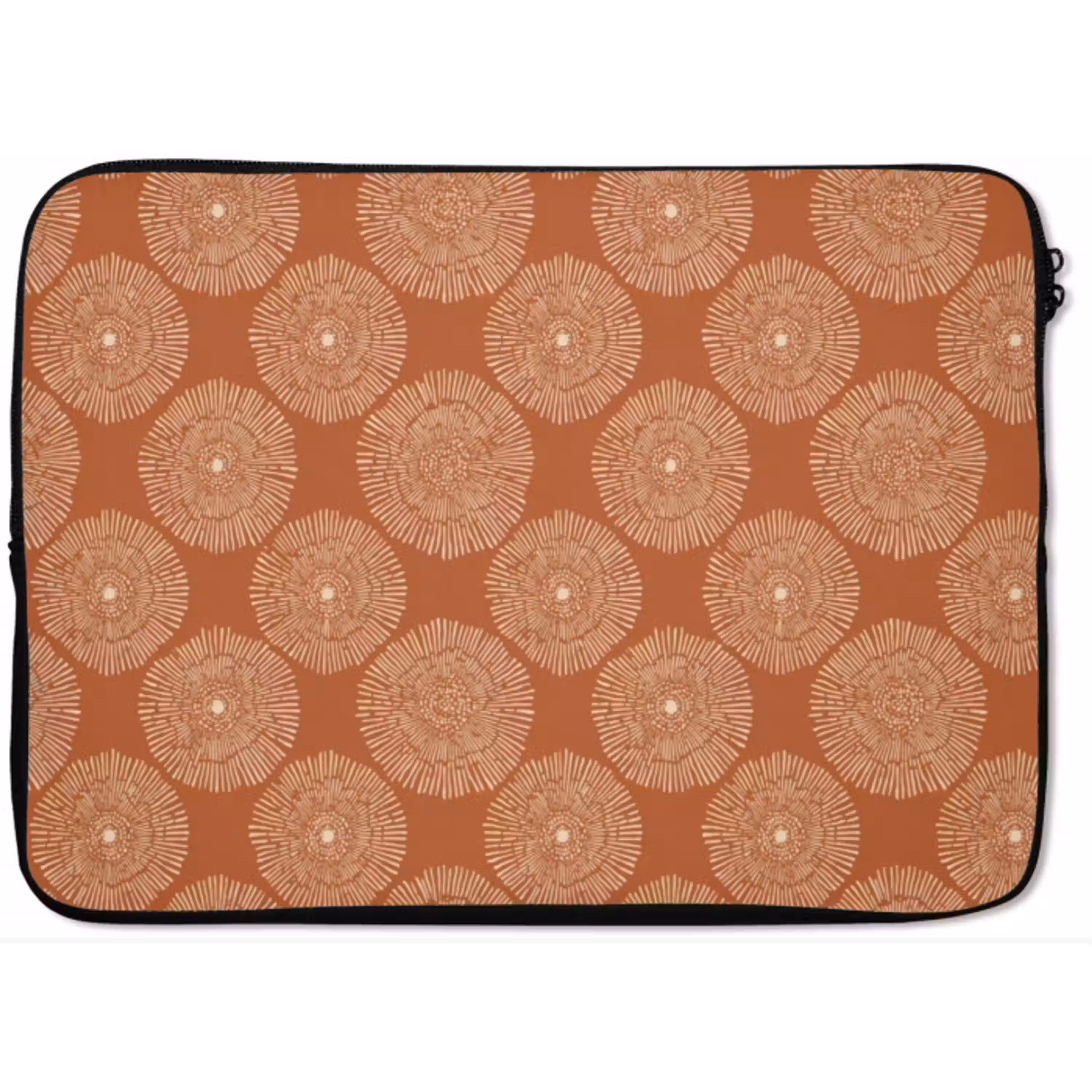 Cirkels - Grafisch - Patroon - Terracotta laptophoes neopreen klein 279 -zkaufland3dotto