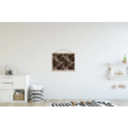 Bruin - Goud - Marmer textielposter latten blank klein 122 -kinderkamer