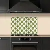 Patroon - Retro - Groen keuken achterwand spatscherm klein 900 -sfeer1