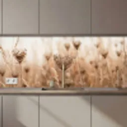 Schermbloem - Droogbloem - Winter - Beige - Minimalistisch keuken achterwand 2 middel zz_3dshopping