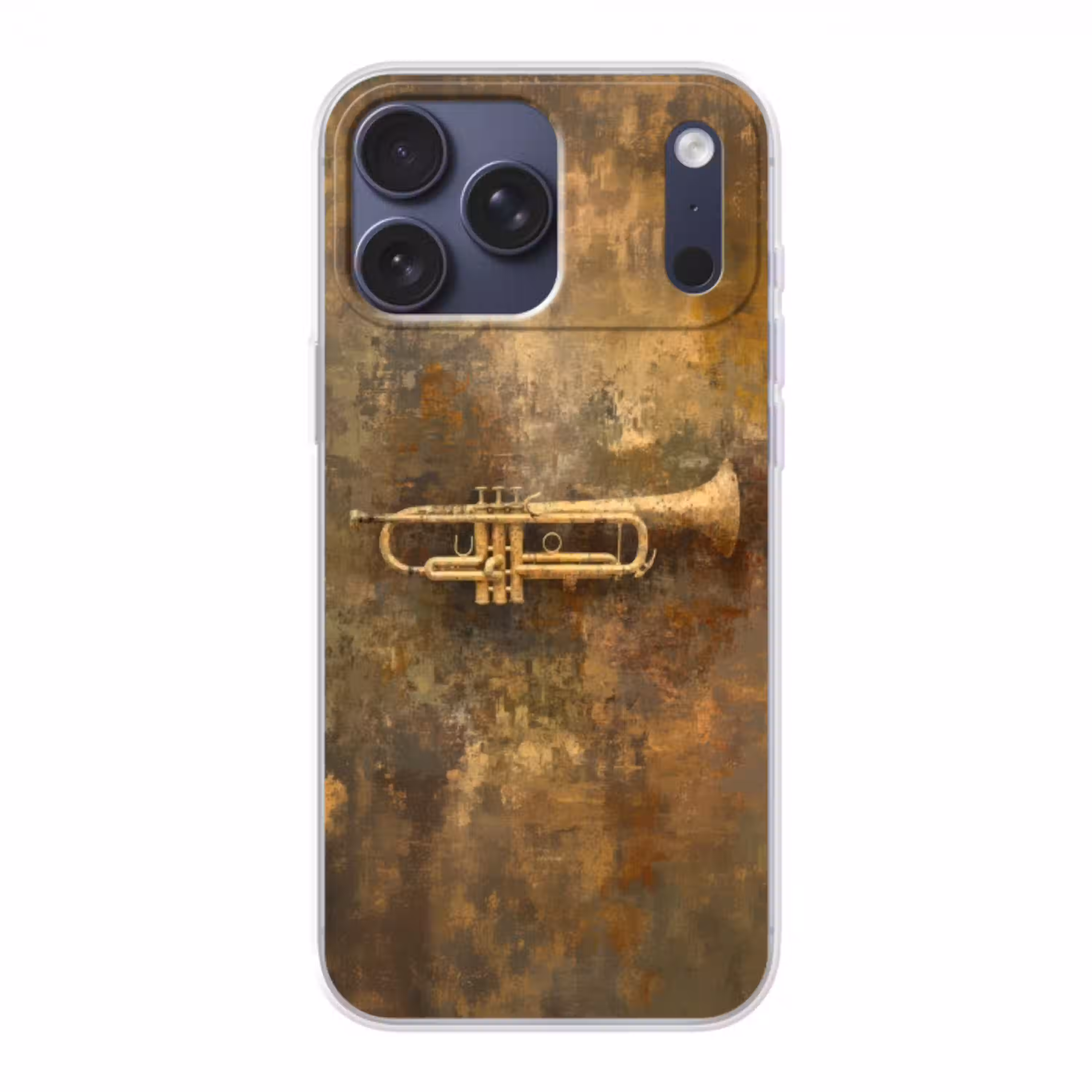 Trompet - Geel - Muzikaal Telefoonhoesje iPhone 17 Pro Max klein -3d