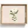Vaas - Geruit - Bloem - Groen Dienblad Rechthoek middel -z3d_shopping