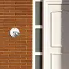 Wit met bladeren - Traditioneel Naambord Rond klein -sfeer3-rond-XS