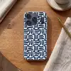 Abstract - Modern - Blauw Telefoonhoesje iPhone 17 Pro klein 878 -sfeer1