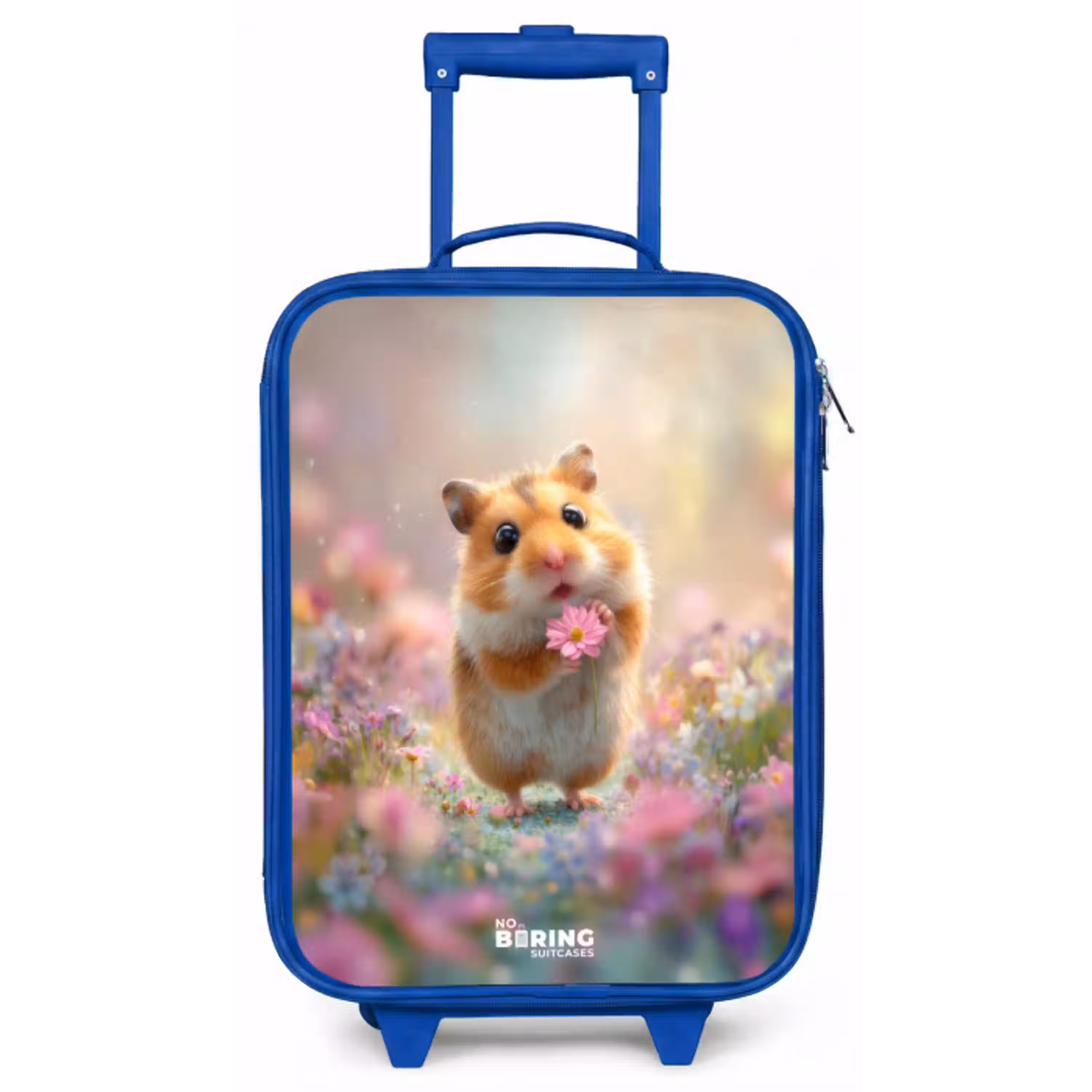 Hamster - Bloem - Natuur - Dier Kinderkoffer - Blauw klein -zz3dotto