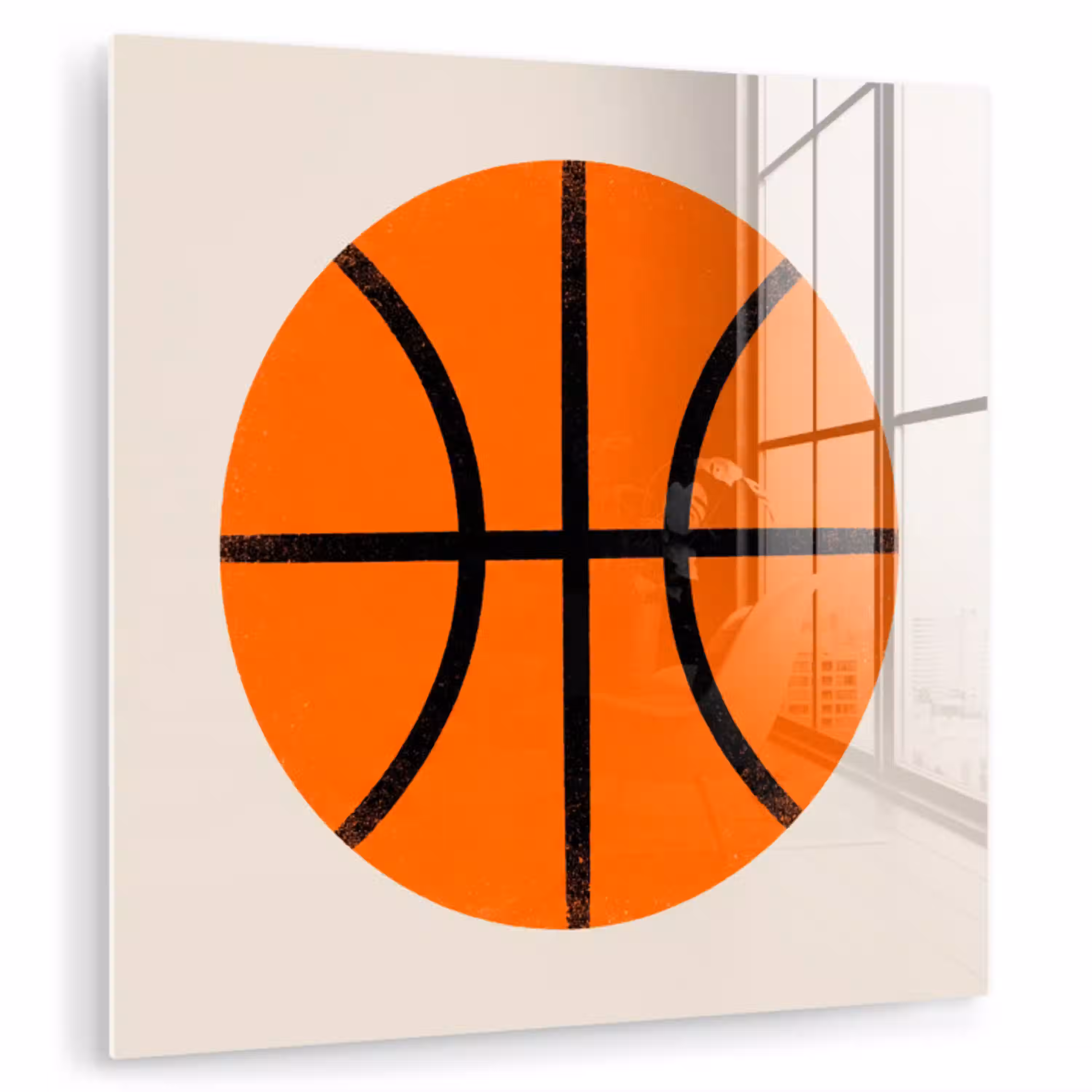 Basketbal - Bal - Sport - Illustratie - Oranje plexiglas 5mm klein -zzzproduct_nieuw