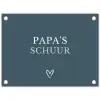 Papa's Schuur met Hart tuinposter los doek klein -3d