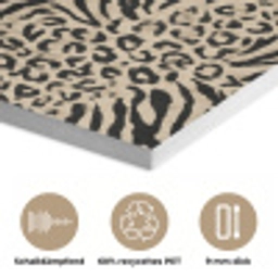 Giraf - Zebra - Motief - Bruin PET vilt klein 837 -closeup_DE