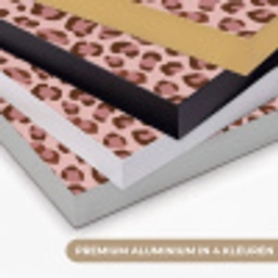 Luipaard - Patroon - Roze Textielframe zwart klein 947 -USP_kleurenNL