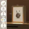 Panda - Blauwe bloemen - Zachtheid Light Box met kabel klein -USP_NL