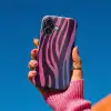 Zebraprint - Roze - Paars - Dierenprint Toughcase MagSafe Apple iPhone 17 klein -Sfeer1V
