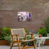 Huizen - Minimalistisch - Palmbomen - Kust Tuinposter op houten frame 2 cm dik klein -sfeer3