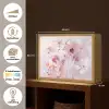 Bloemen - Lila - Watercolor - Kunst Light Box met batterij (Wandlamp) middel -USP_websiteoverzichtNL