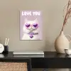 Kat - Love - Paars - Valentijn poster papier klein -sfeer1