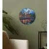 Grachten Amsterdam - Huizen - Stad - Kleurrijk Wandcirkel plexiglas klein -sfeer3