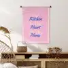 Tekst - Blauw - Keuken - Kader Wandkleed katoen klein -sfeer5