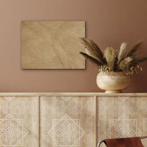 Rotan print - Beige PET vilt klein -sfeer4