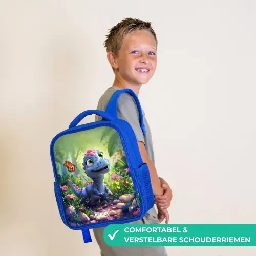 Donny Dino Kinderrugzak - Blauw middel -sfeer3_NL